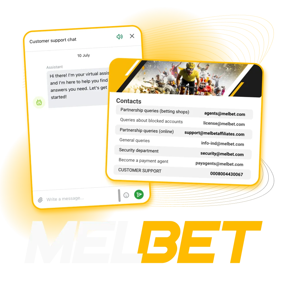 How to contact the Technical Support service online casino Melbet.