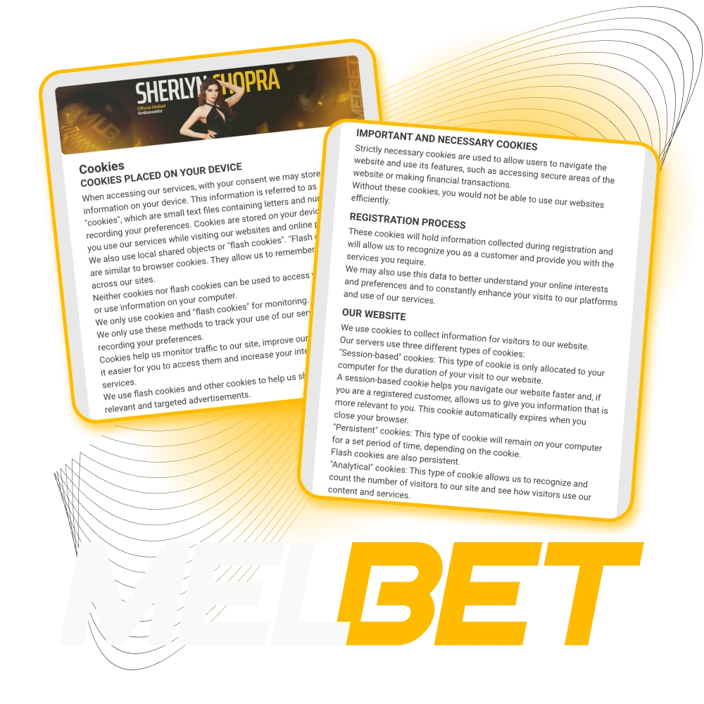 Melbet online casino uses cookie.