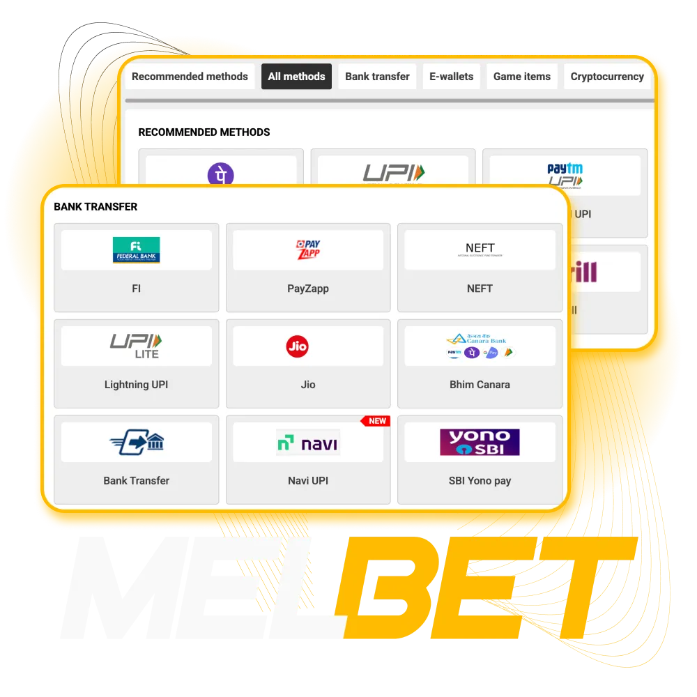 Make a deposit in the Melbet online casino to start making sports bets.