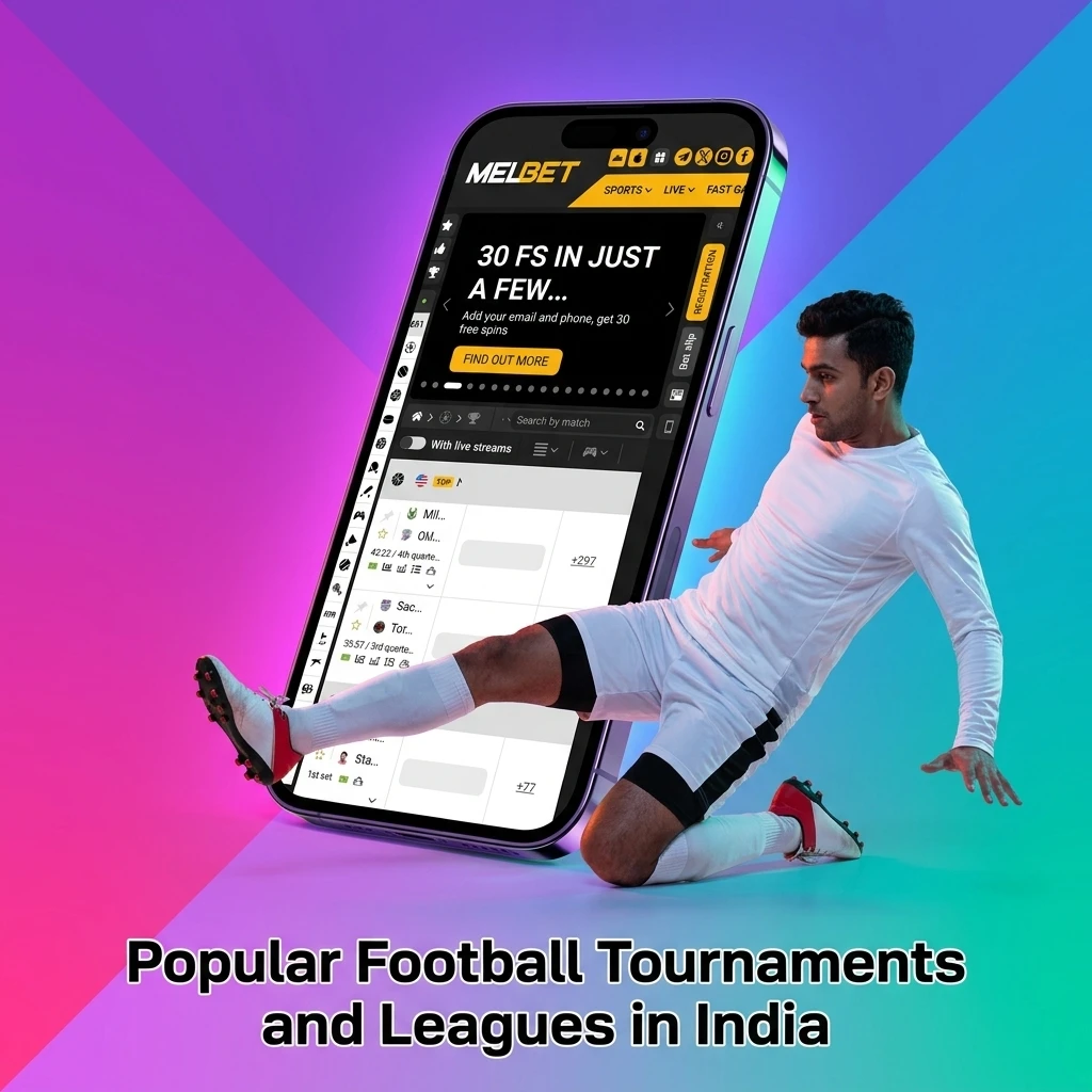 Popular football tournaments and leagues in India including EPL, ISL, UEFA Champions League, and FIFA World Cup for betting
